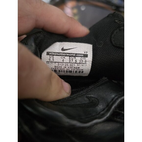 NIKE Air Force 1 -Mid Triple Black Sneakers Shoes - 315123-001 women’s Sz 6.5 - Picture 8 of 8